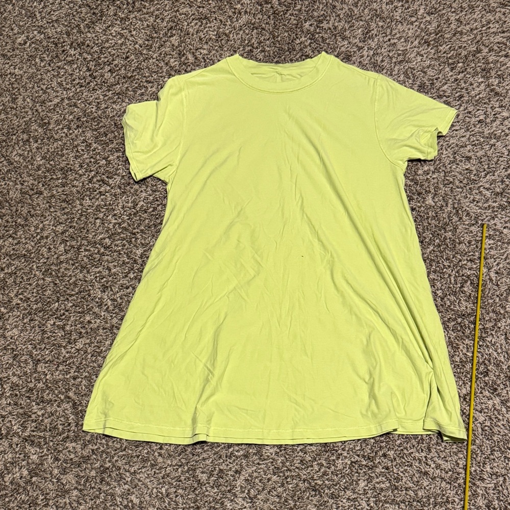 lululemon Lime Green T-Shirt Dress